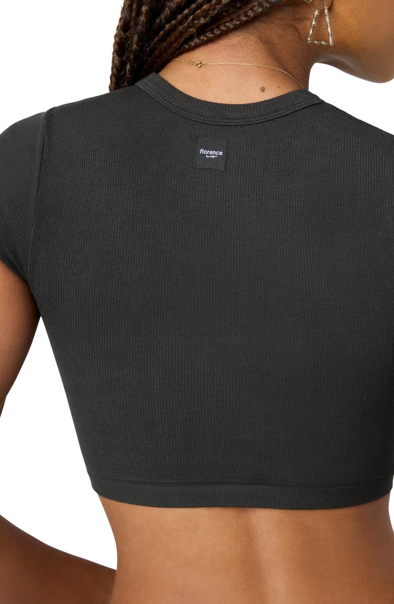 Florence by Mills Softie Seamless Rib Baby Tee, Alternate, color, Black