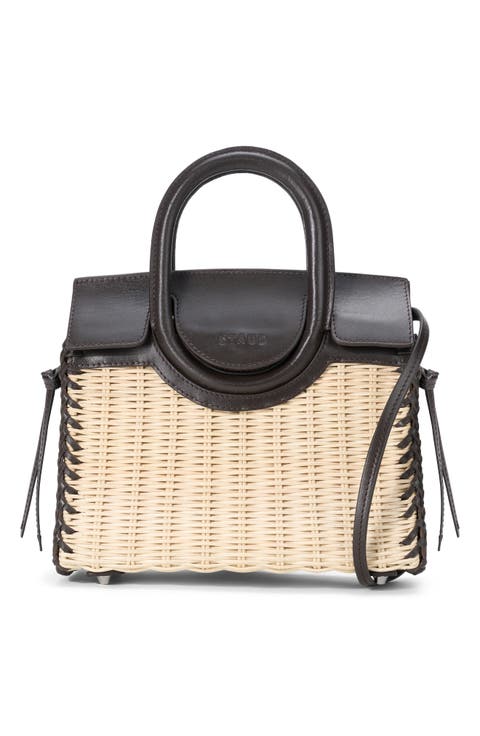 Mini Maude Wicker Top Handle Bag