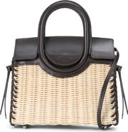 STAUD Mini Maude Wicker Top Handle Bag