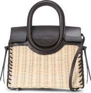 STAUD Mini Maude Wicker Top Handle Bag