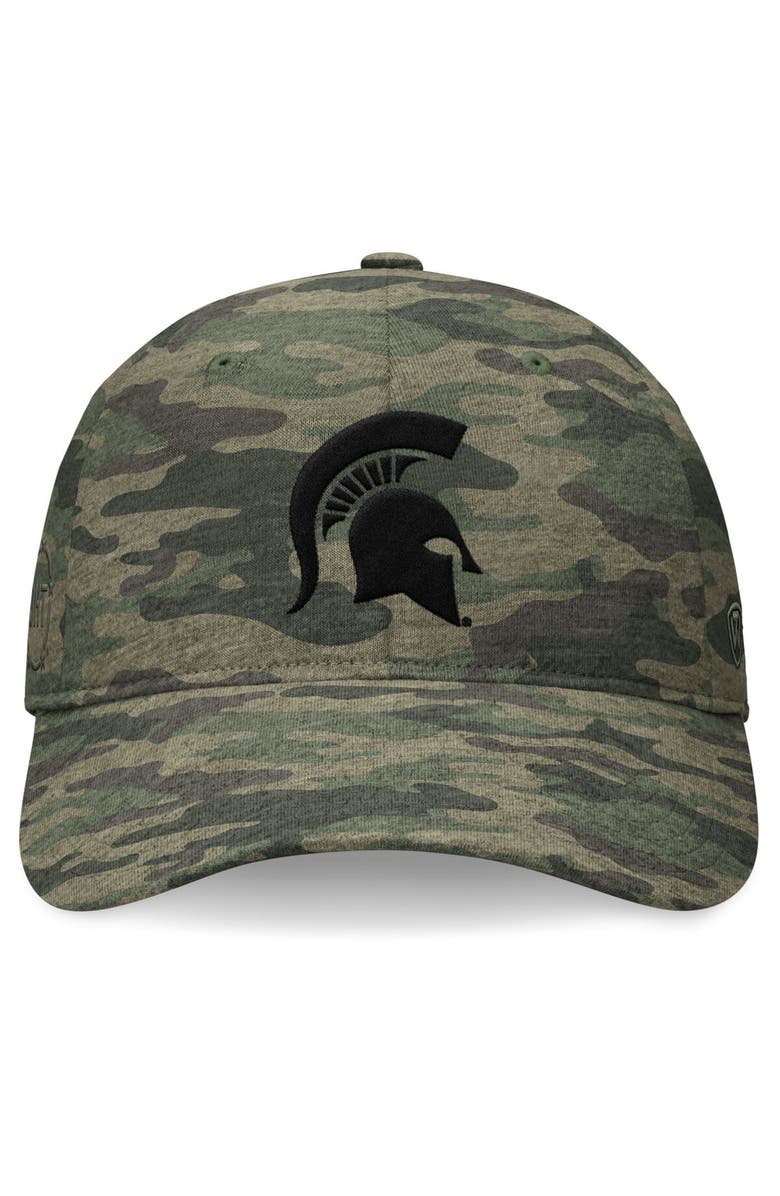 TOP OF THE WORLD Men's Top of the World Camo Michigan State Spartans OHT Military Appreciation Hound Adjustable Hat, Alternate, color, 