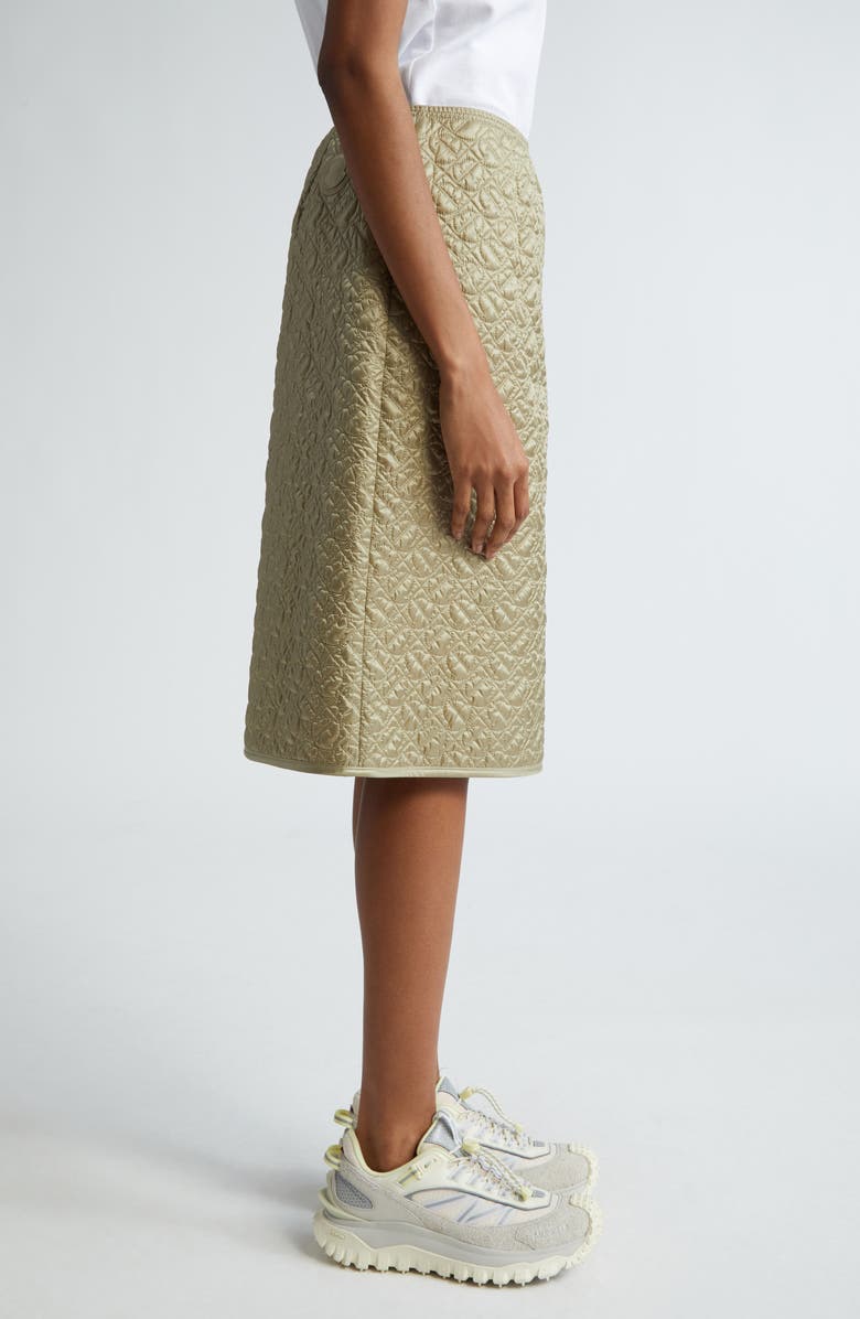 Moncler Quilted Nylon Pencil Skirt, Alternate, color, 