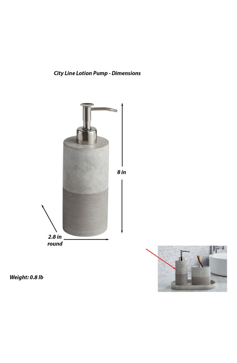 ROSELLI TRADING COMPANY City Line 3-Piece Bathroom Set, Alternate, color, Grey