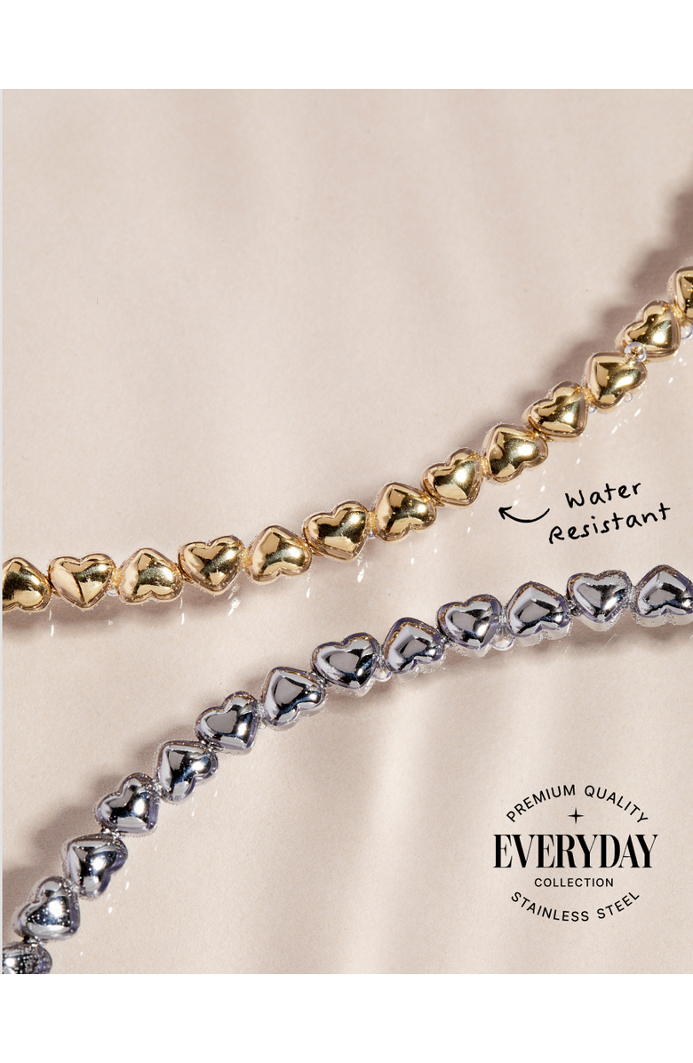 Alex and Ani Heart Tennis Bracelet, Alternate, color, Silver