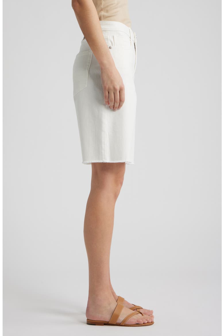 Frayed Denim Bermuda Shorts, Alternate, color, IVORY