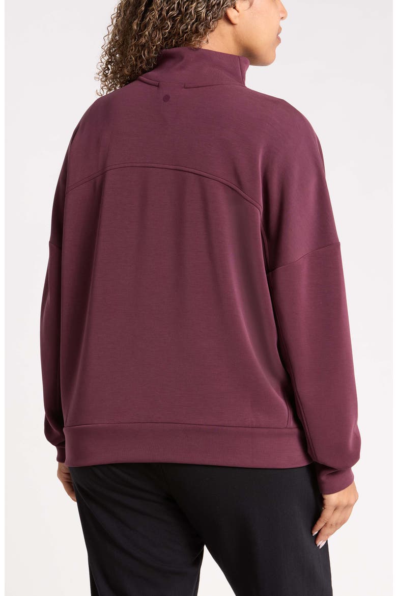 Soft Luxe Half Zip Pullover, Alternate, color, BURGUNDY STEM