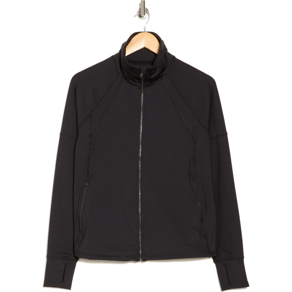 Apana Cloudy Full Zip Jacket In Rich Black