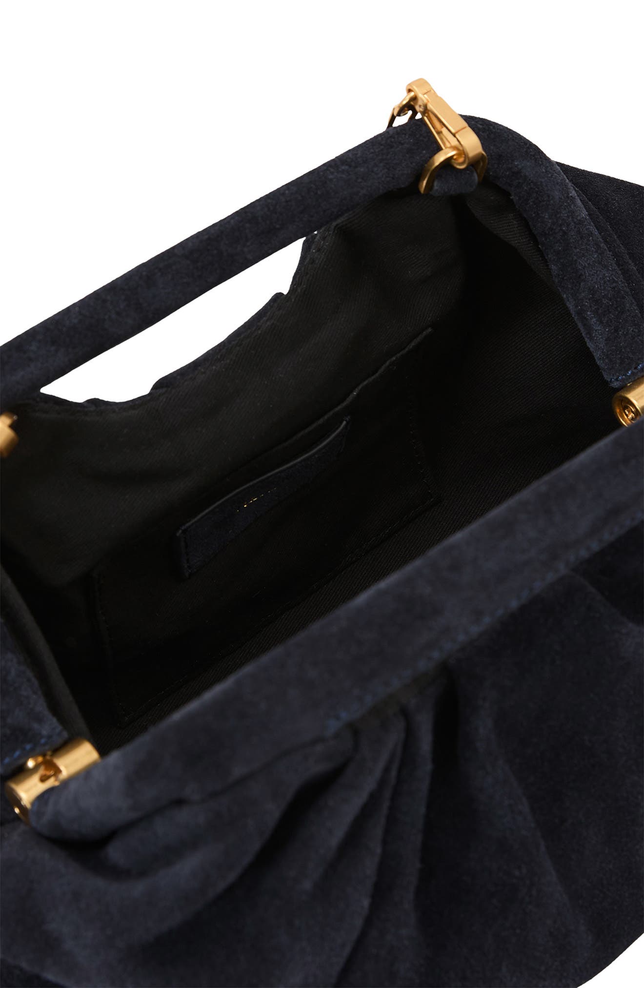June Leather Clutch, Alternate, color, NAVY