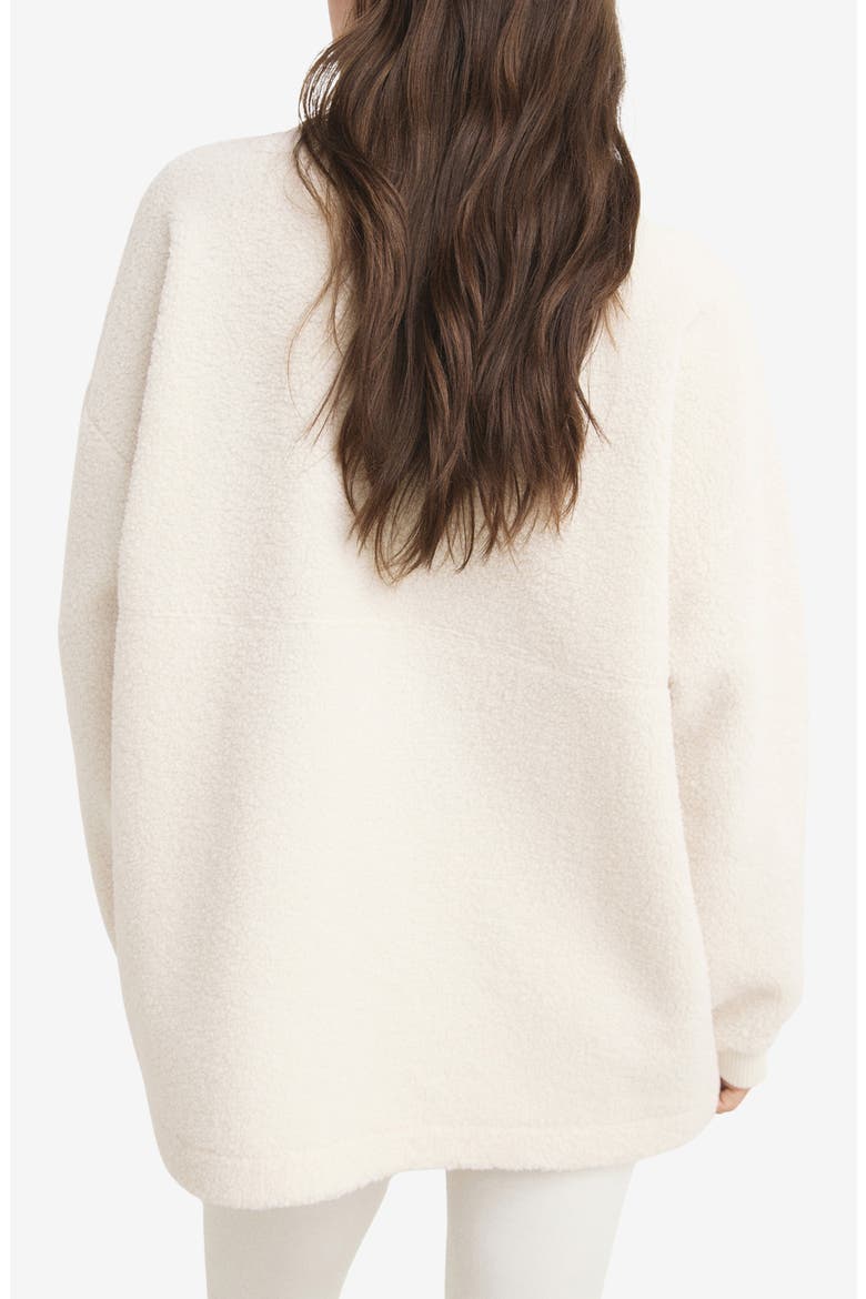 High Pile Fleece Lounge Top, Alternate, color, IVORY WHITE
