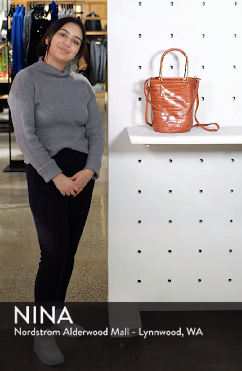 Croc Embossed Faux Leather Tote, sales video thumbnail