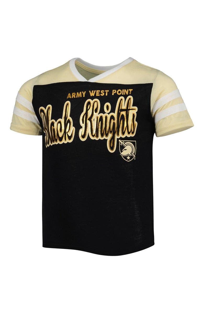 COLOSSEUM Girls Youth Colosseum Black Army Black Knights Practically Perfect Striped T-Shirt, Alternate, color, 