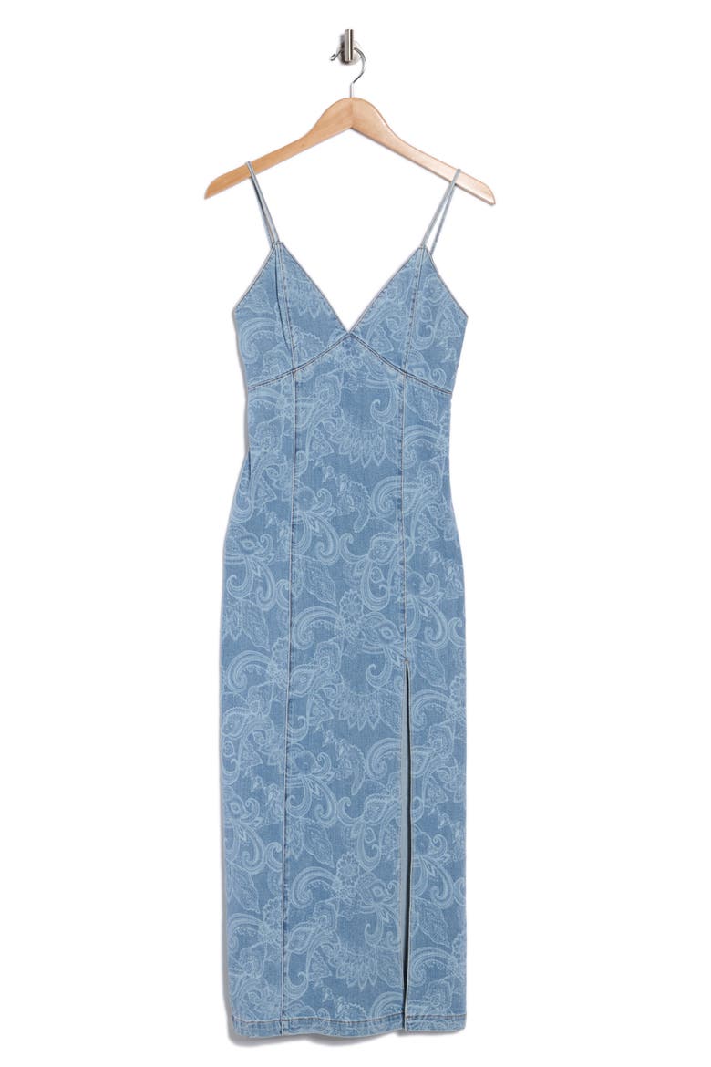 Juliette Denim Slipdress, Alternate, color, LASER PAISLEY