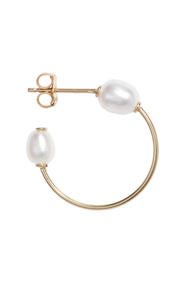 Poppy Finch Cultured Pearl Oval Hoop Earrings, Alternate, color, 