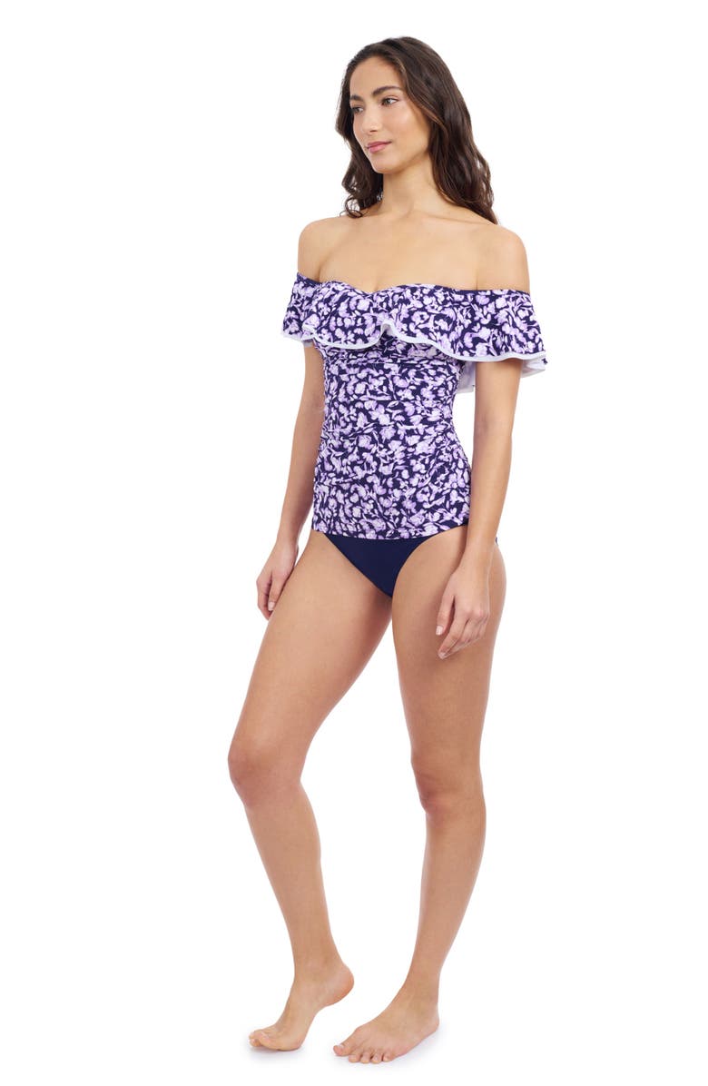 Profile by Gottex Juliette Off-Shoulder Ruffle Tankini, Alternate, color,