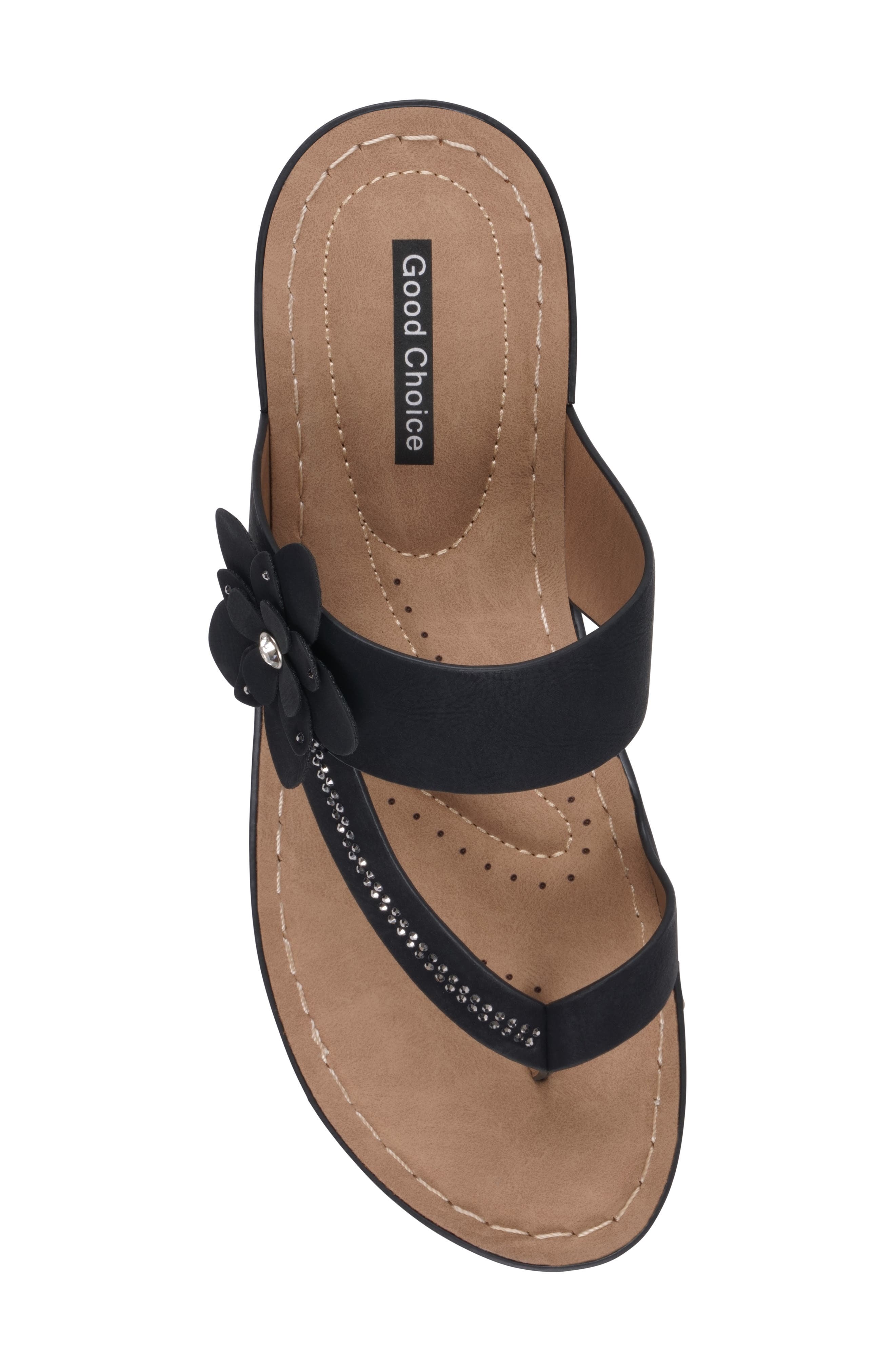 GC SHOES Taryn Flower Wedge Sandal, Alternate, color, 