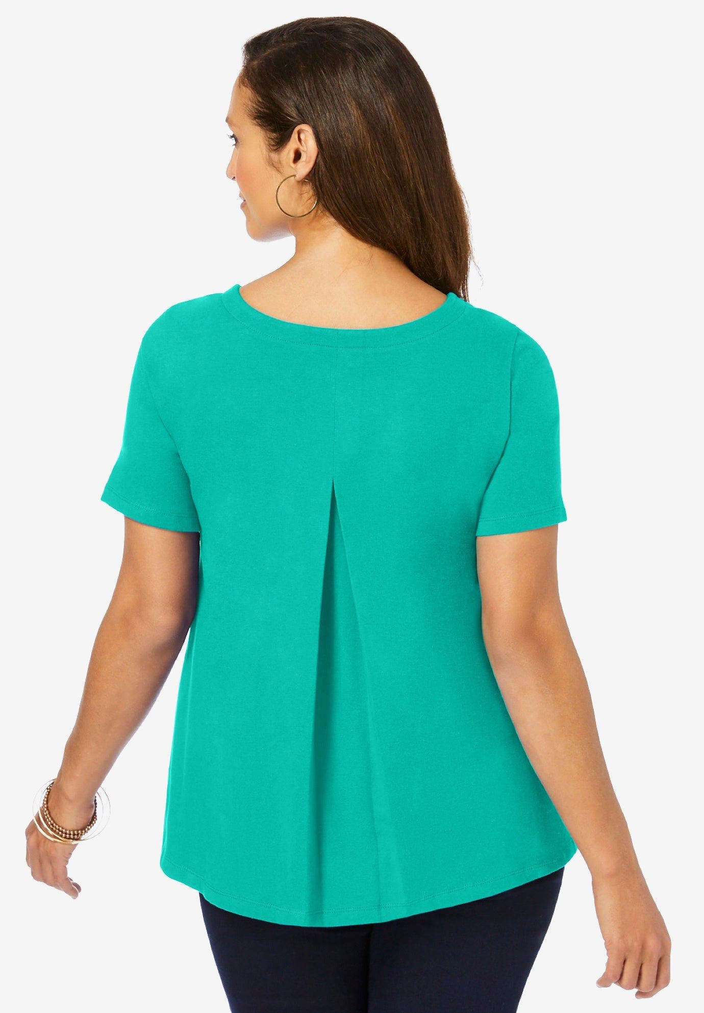 Stretch Cotton Trapeze Tee - image 4