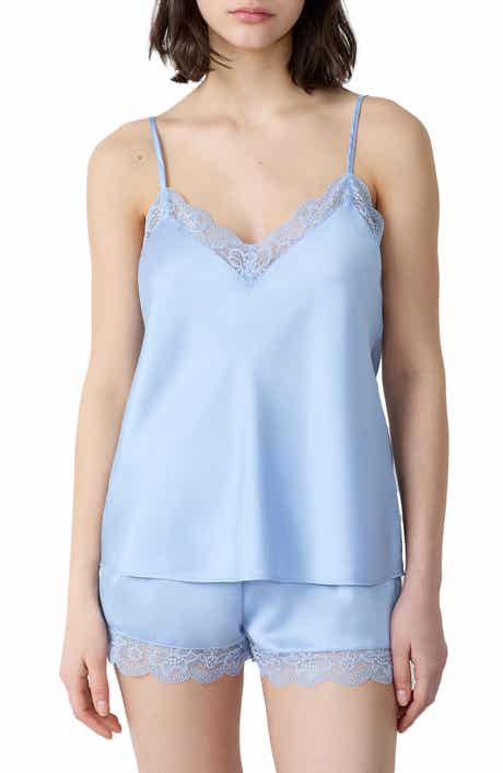 Etam Desire Caraco Lace Trim Satin Camisole