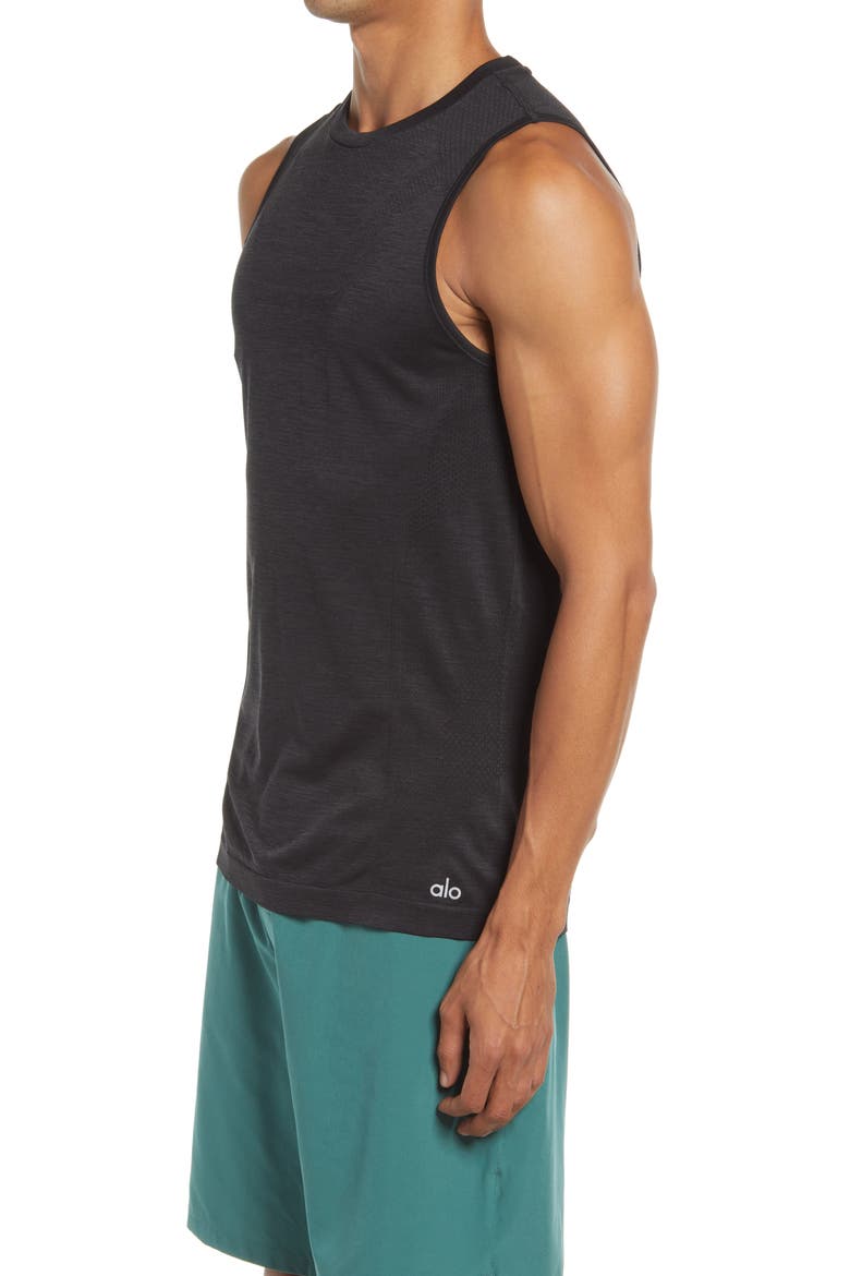 Amplify Seamless Muscle Tank, Alternate, color, BLACK