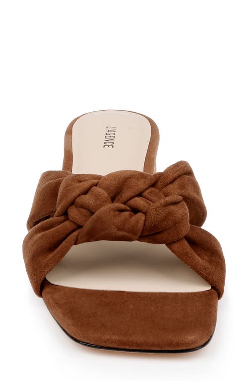 L Agence L'agence Lea Slide Sandal In Brown