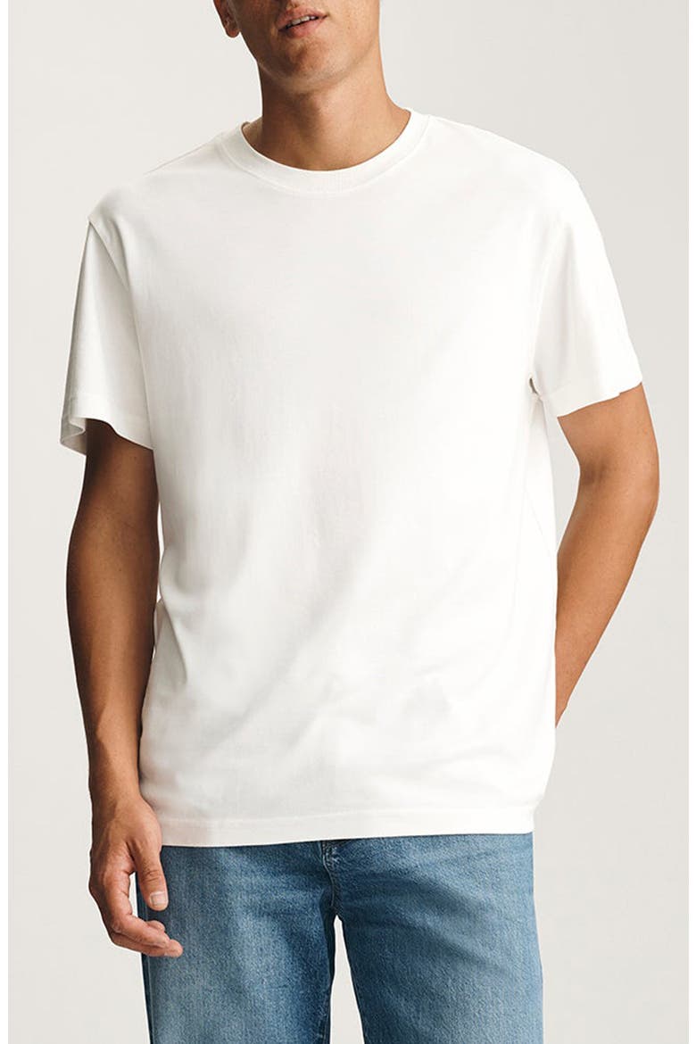 Cotton Crewneck T-Shirt, Main, color, ANTIQUE WHITE