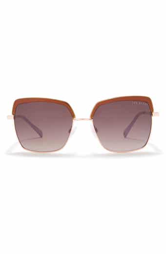 Ted Baker London 55mm Square Sunglasses