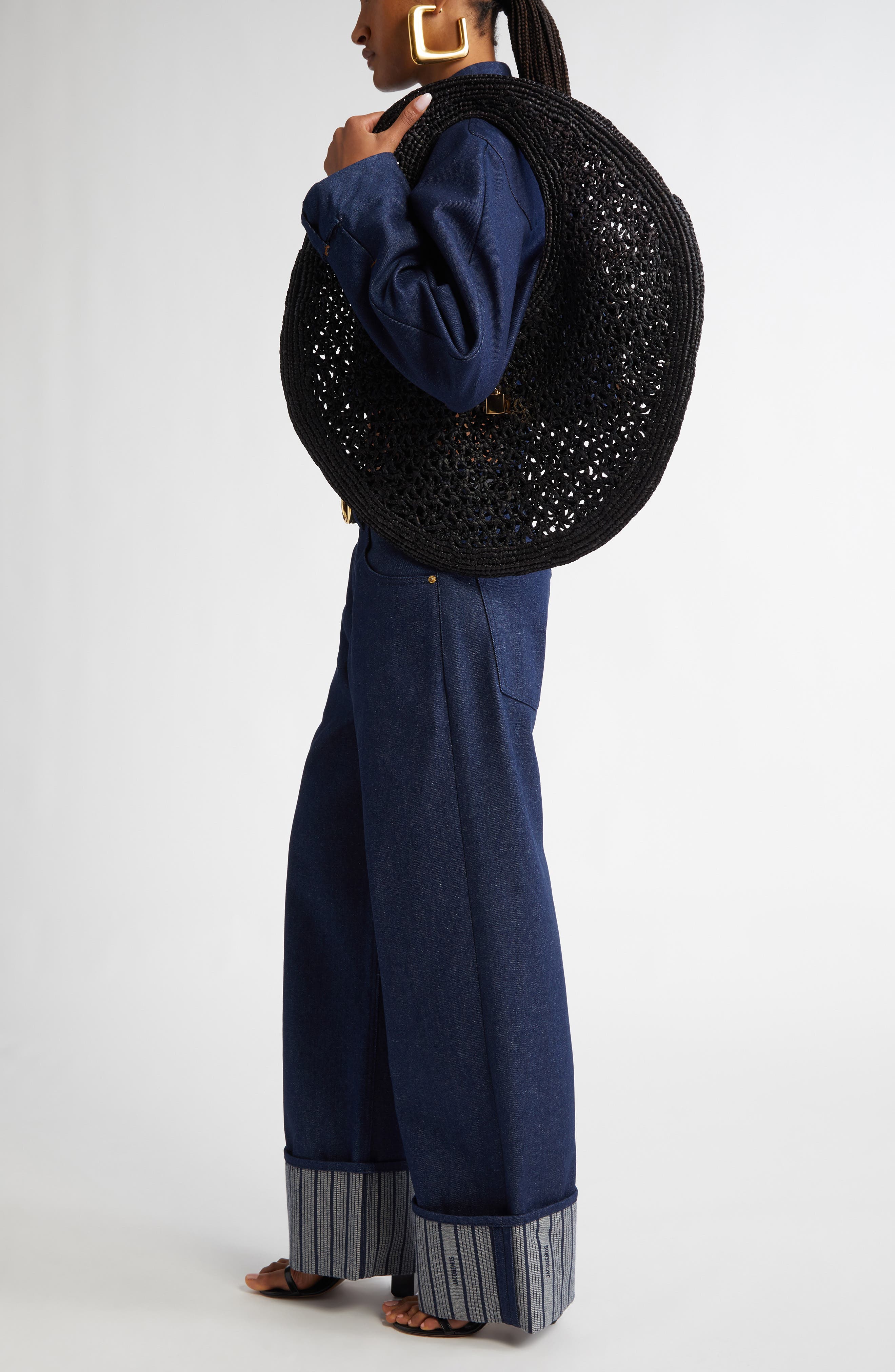 Jacquemus Le Spiaggia Round Bag, Alternate, color, 