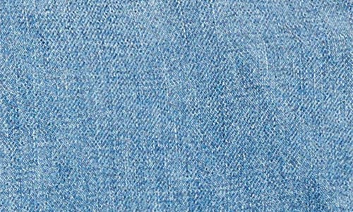 Erl Gender Inclusive Venice Genuine Shearling Trim Denim Jacket In Blue