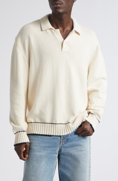 Journey Rindley Tipped Cotton Blend Polo Sweater