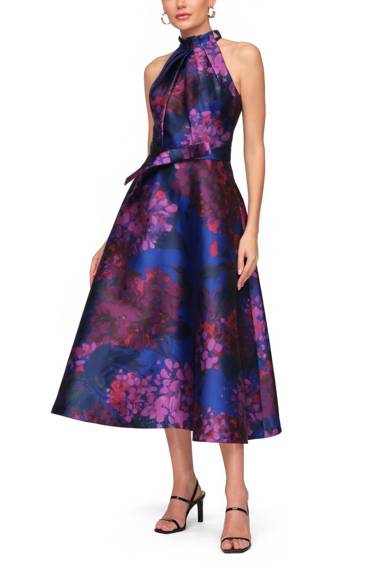 Naomi A-Line Cocktail Dress, Alternate, color, MAGENTA MULTI