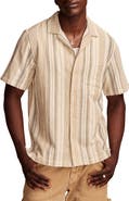 Lucky Brand Stripe Cotton Camp Shirt