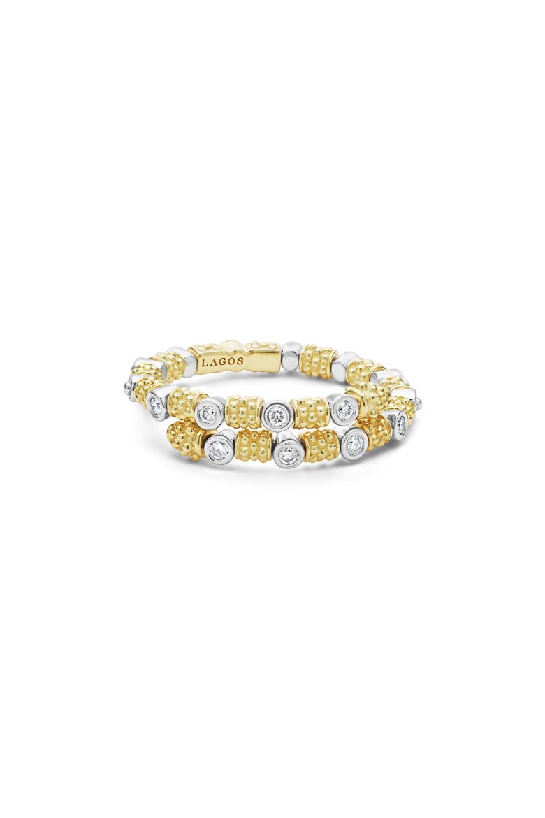 Signature Caviar Superfine Diamond Wrap Ring, Alternate, color, GOLD