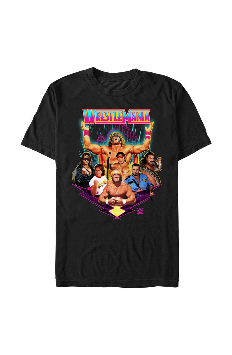 WWE Men's WWE Futuristic WrestleMania Team Graphic T-Shirt, Main, color, Black