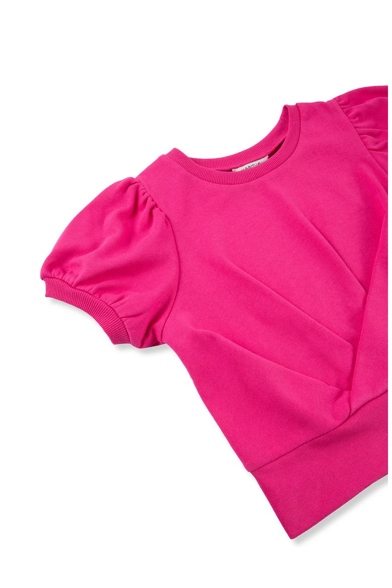 Kids' Twisted Top & Wide Leg Pants Set, Alternate, color, DARK PINK