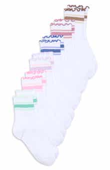 YOGALICIOUS 6-Pack Lettuce Edge Crew Socks