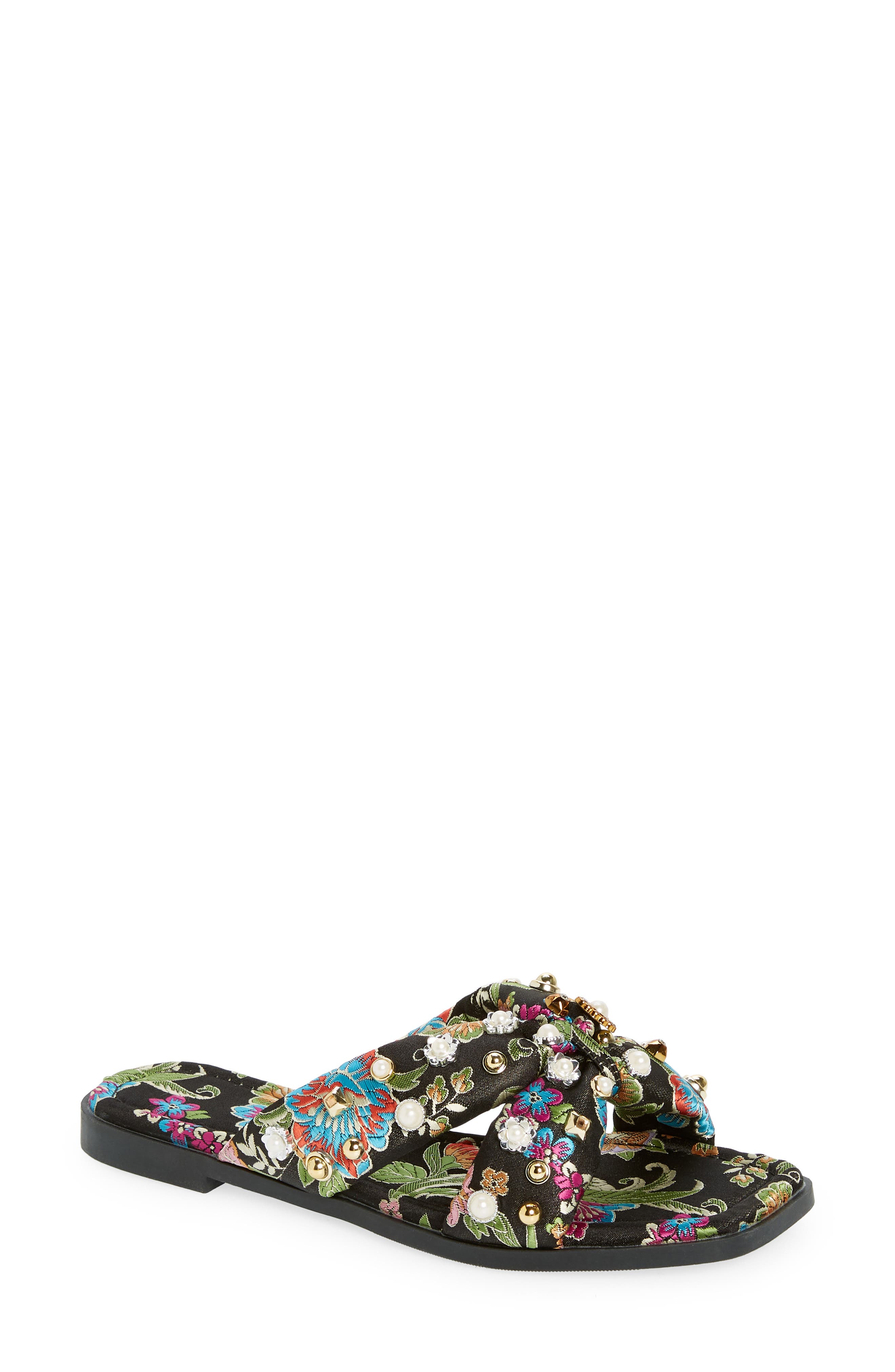 AZALEA WANG Ramsey Embellished Sandal, Main, color, 