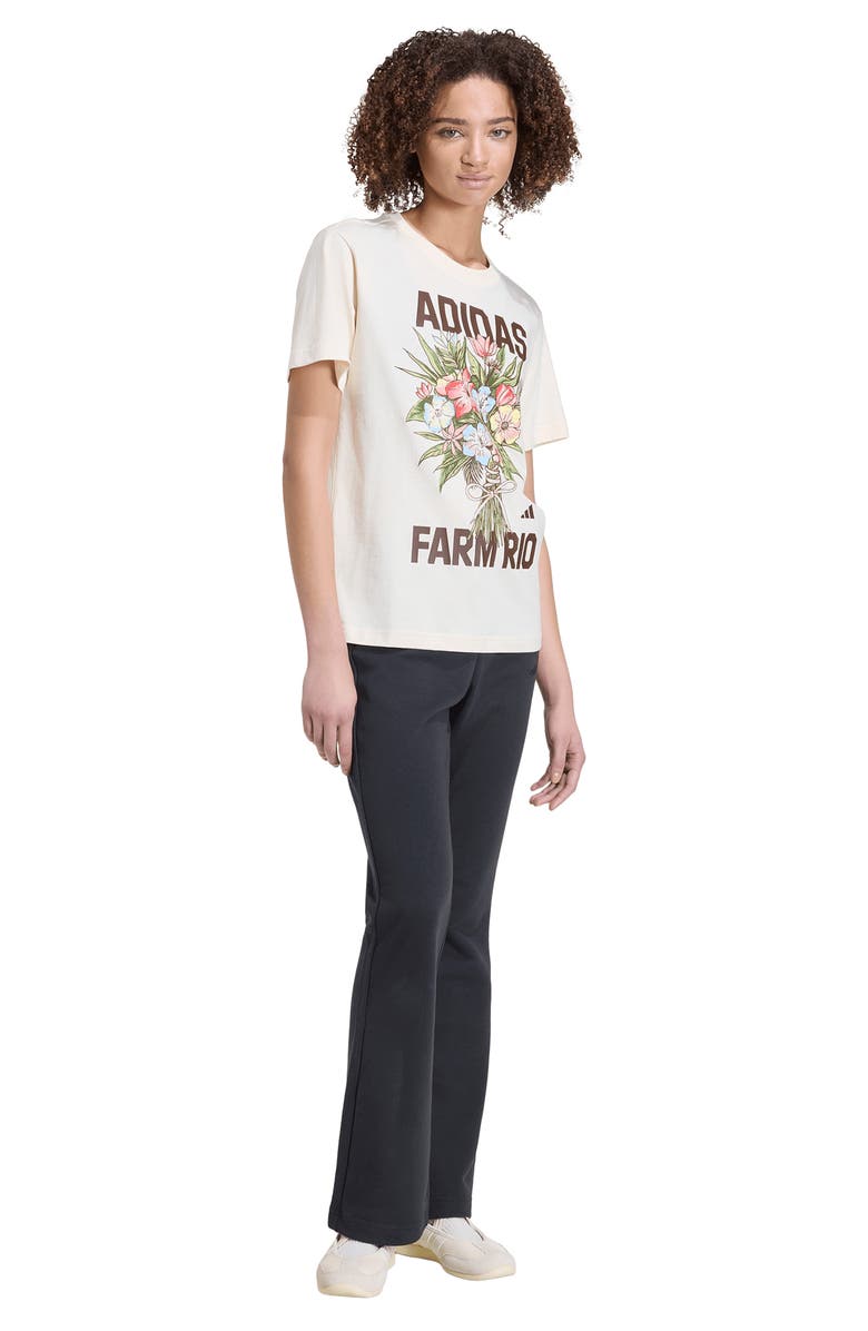 ADIDAS X FARM RIO x FARM Rio Graphic T-Shirt, Alternate, color, Ecru Tint/ Brown/ Multi