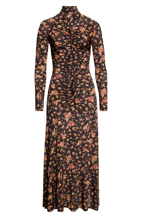 Ida Long Sleeve Jersey Midi Dress