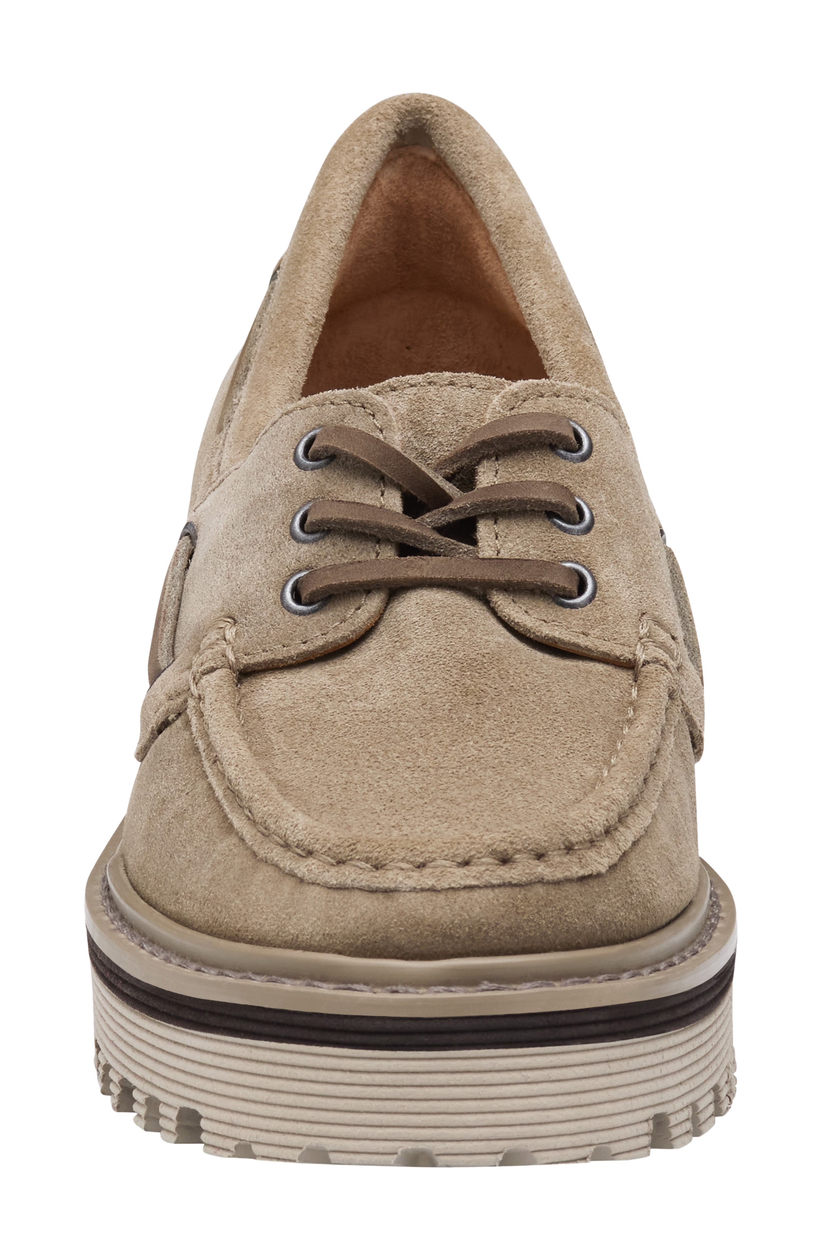 Johnston & Murphy Emmalynn Boat Shoe, Alternate, color, Taupe Suede