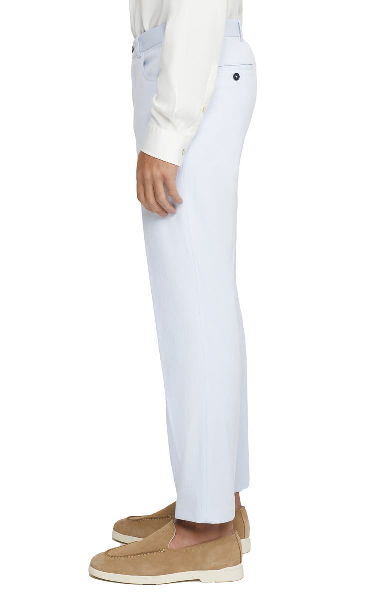 Jack Victor Sage Pinstripe Five-Pocket Stretch Pants, Alternate, color, Light Blue