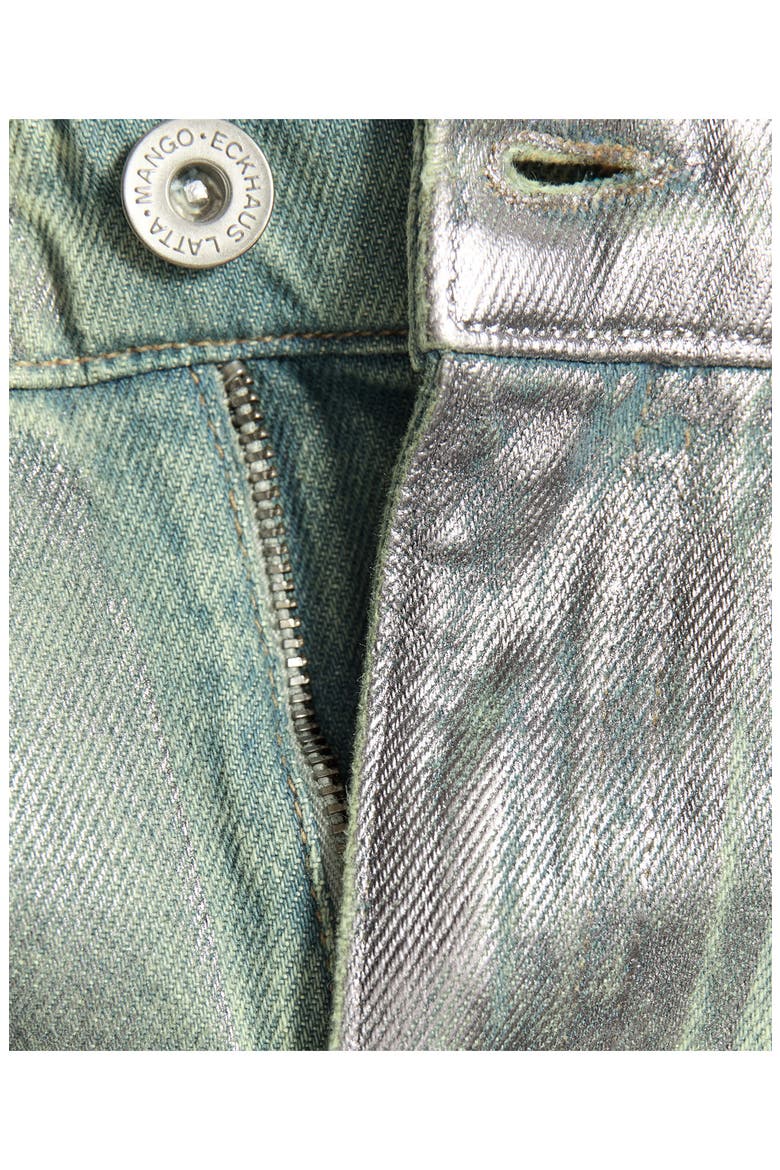 Coated Wide Leg Jeans, Alternate, color, GREEN