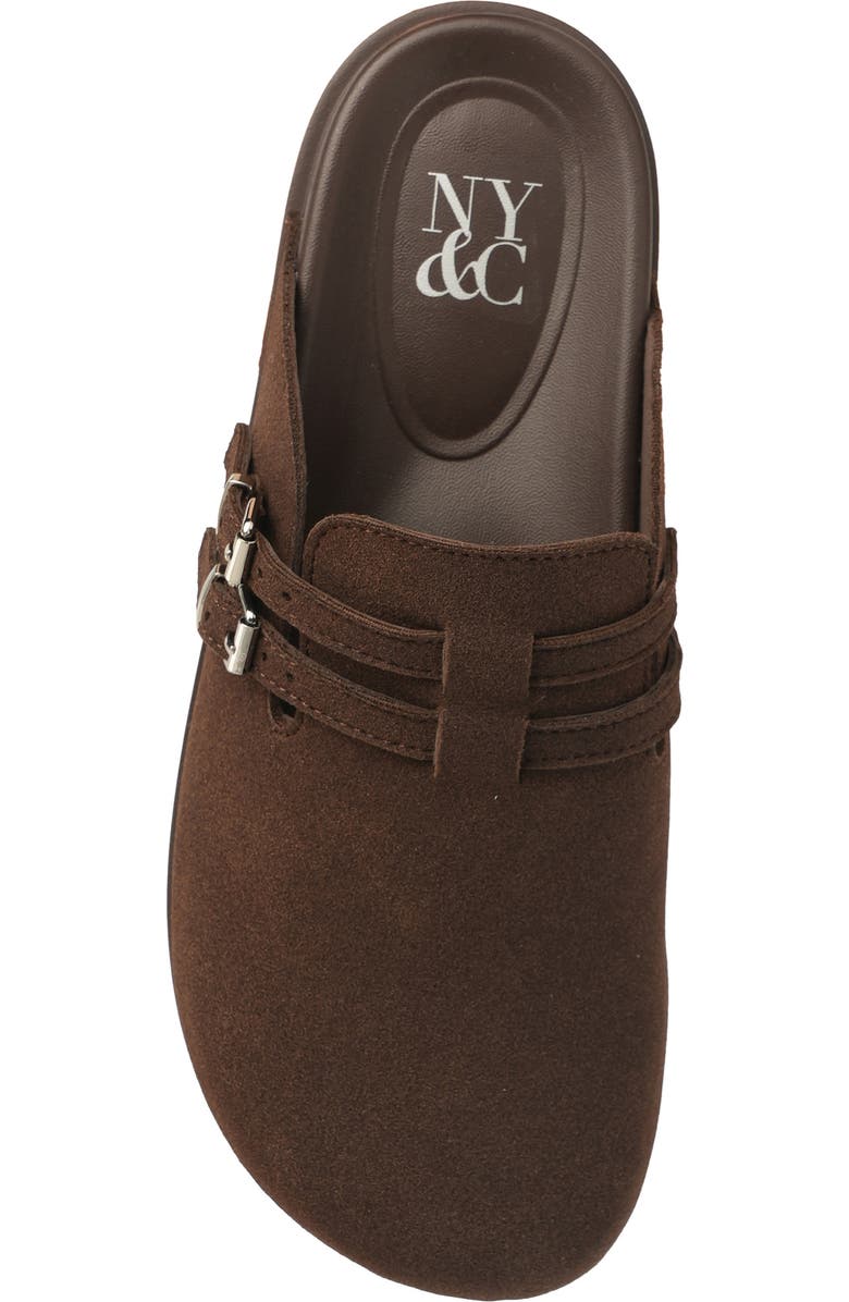 NEW YORK AND COMPANY Dulcy Double Buckl Clog, Alternate, color, Chocolate