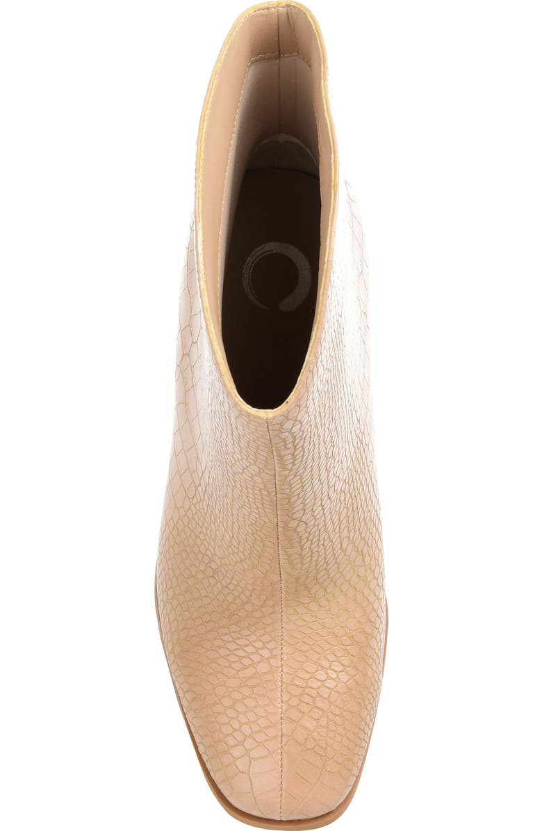 Journee Collection Brekkin Croc Embossed Western Bootie, Alternate, color, Tan