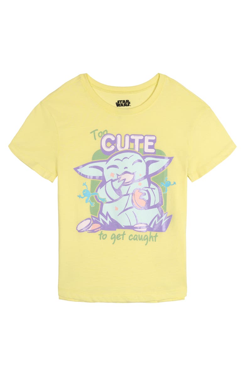 Star Wars The Mandalorian Grogu 2-Piece Tee and Shorts Set, Alternate, color, Grogu Pastel Yellow