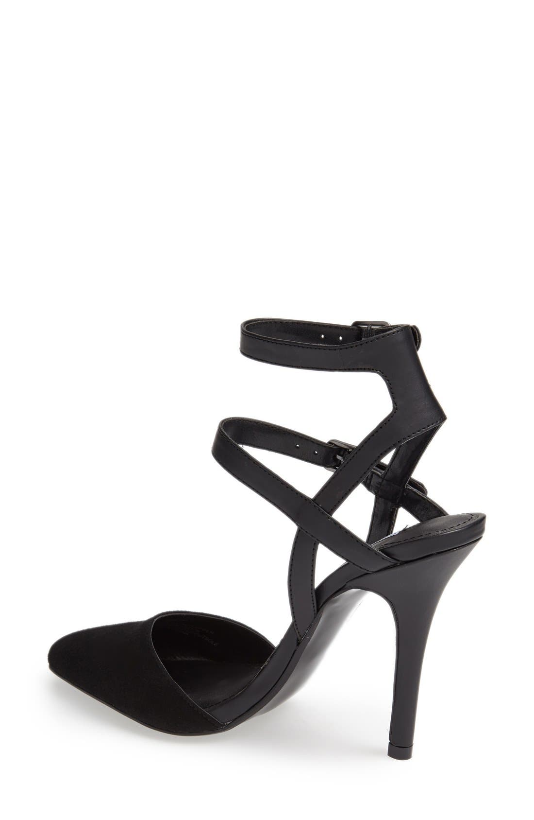 'Porttt' Suede Pump, Alternate, color, BLACK SUEDE