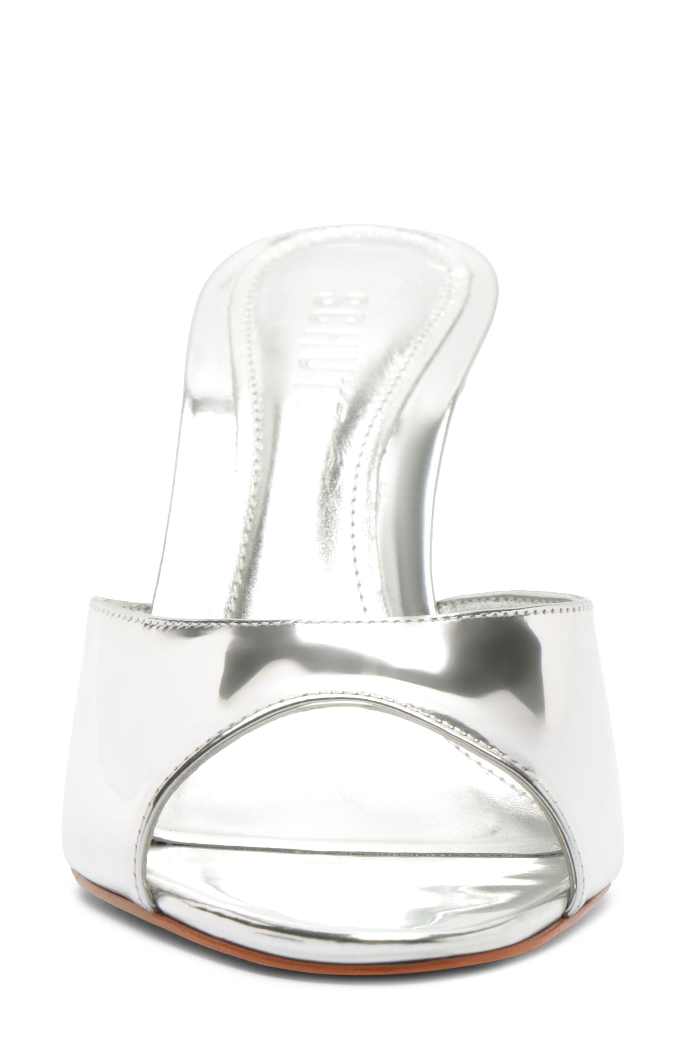 Schutz Cloe Slide Sandal, Alternate, color, Prata