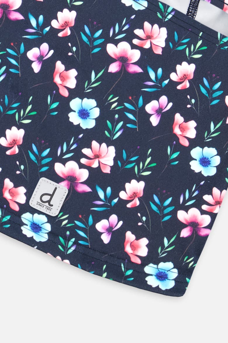 Brushed Jersey Floral Reflective Stretch Balaclava, Alternate, color, Blue Floral Print