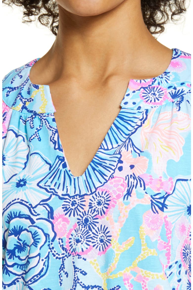 Ross Print Shift Dress, Alternate, color, BALI BLUE ONCE UPON A TIDE