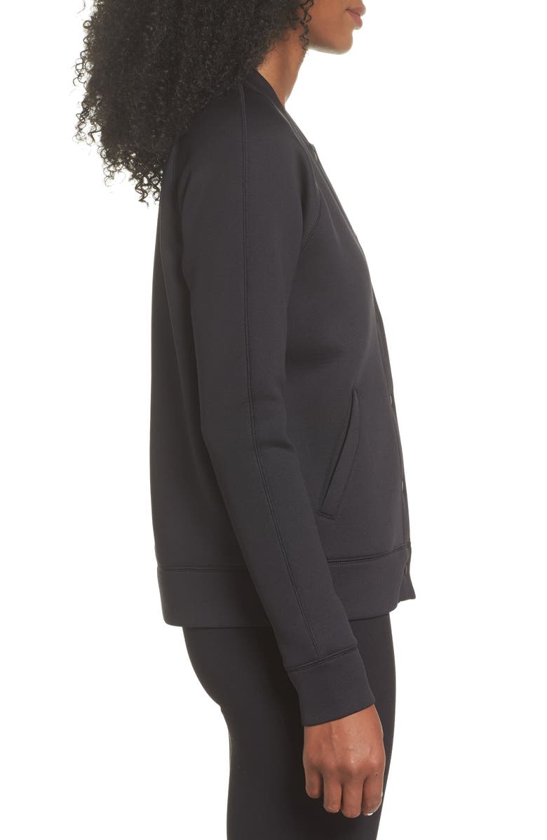 Zella Arise Luxe Bomber Jacket, Alternate, color,