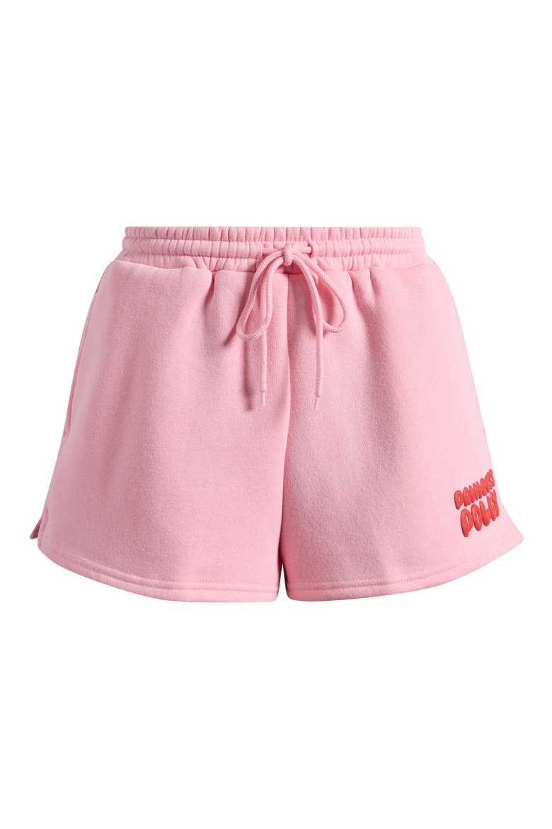 Cotton Blend Drawstring Sweat Shorts, Alternate, color, PINK