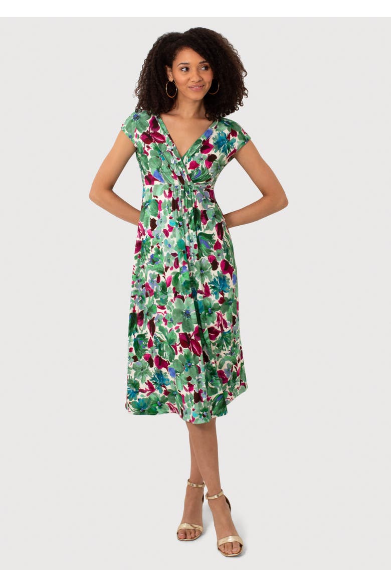 Sara Midi Dress, Main, color, Paradise Green